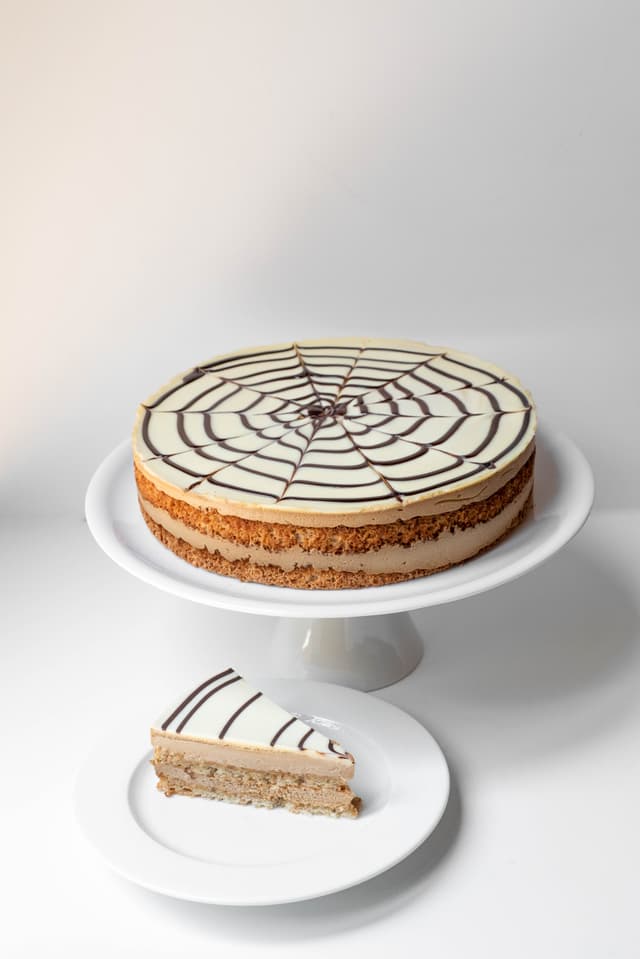 Sliced cappucinno cake